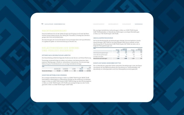 Hauck und Aufhäuser Privatbankiers Geschäftsbericht 2019 Innenseiten englische Version